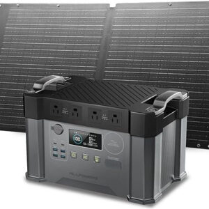 ALLPOWERS S2000 Pro -aurinkogeneraattori, 2400 W:n MPPT-kannettava voimalaitos SE100 100 W:n taitettavalla aurinkopaneelilla, varmuuskopiovirtalähde matkailuautoihin, pakettiautoihin, kotiin, ulkoleirintäalueille
