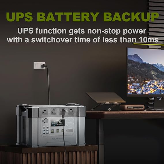 ALLPOWERS S2000 Pro -aurinkogeneraattori, 2400 W:n MPPT-kannettava voimalaitos SE100 100 W:n taitettavalla aurinkopaneelilla, varmuuskopiovirtalähde matkailuautoihin, pakettiautoihin, kotiin, ulkoleirintäalueille - Image 4