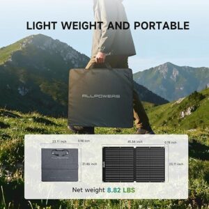 ALLPOWERS S2000 Pro -aurinkogeneraattori, 2400 W:n MPPT-kannettava voimalaitos SE100 100 W:n taitettavalla aurinkopaneelilla, varmuuskopiovirtalähde matkailuautoihin, pakettiautoihin, kotiin, ulkoleirintäalueille