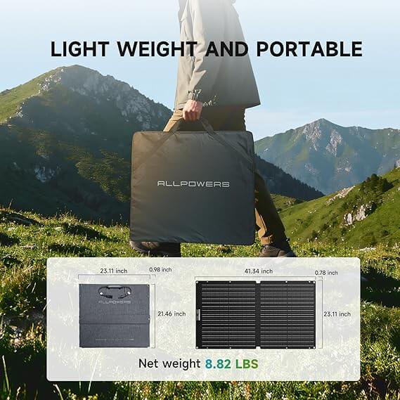 ALLPOWERS S2000 Pro -aurinkogeneraattori, 2400 W:n MPPT-kannettava voimalaitos SE100 100 W:n taitettavalla aurinkopaneelilla, varmuuskopiovirtalähde matkailuautoihin, pakettiautoihin, kotiin, ulkoleirintäalueille - Image 2